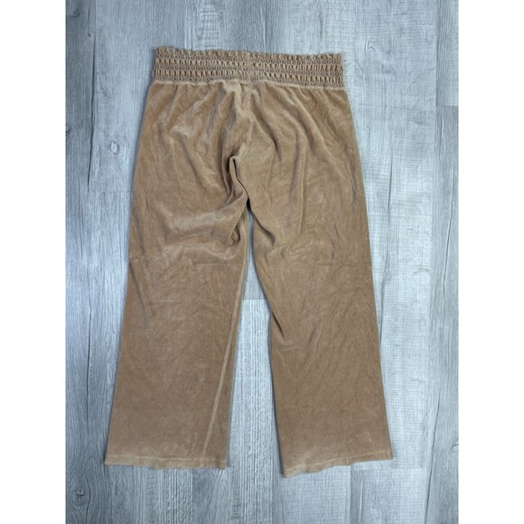 Vtg Juicy Couture Sweatpants Womens S Brown Velour Pocket Y2K Vintage Wide Leg R - Picture 10 of 13